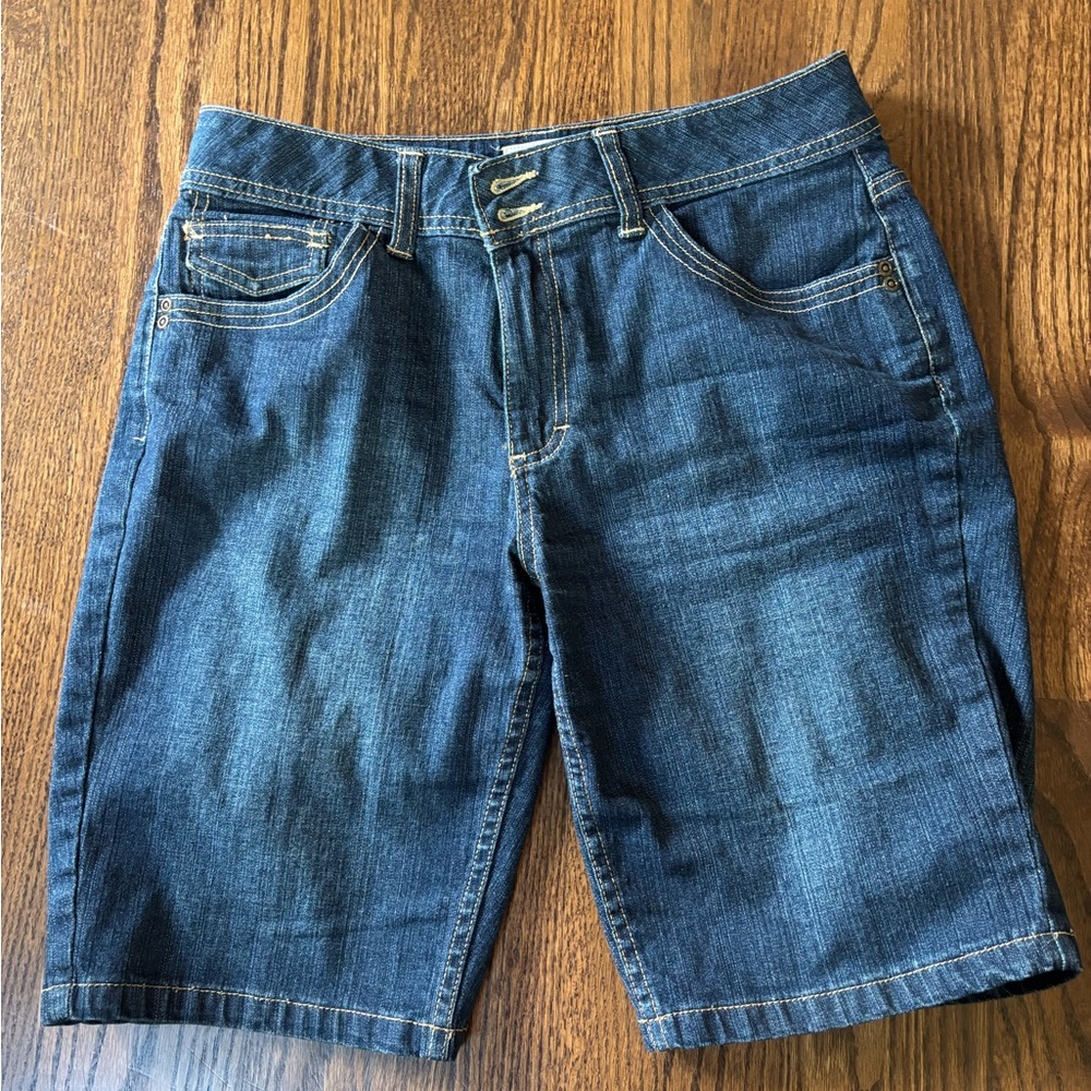 St. John's Bay Deep Blue Denim Shorts